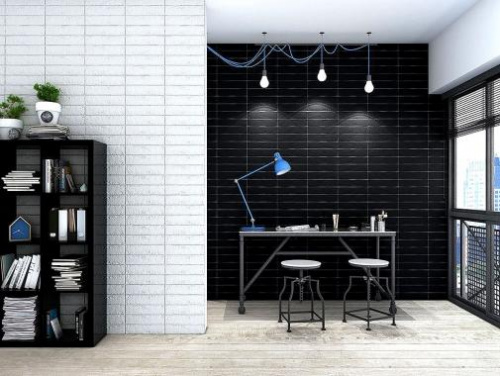 Керамогранит Ecoceramic Nashville Negro напольная 7х28